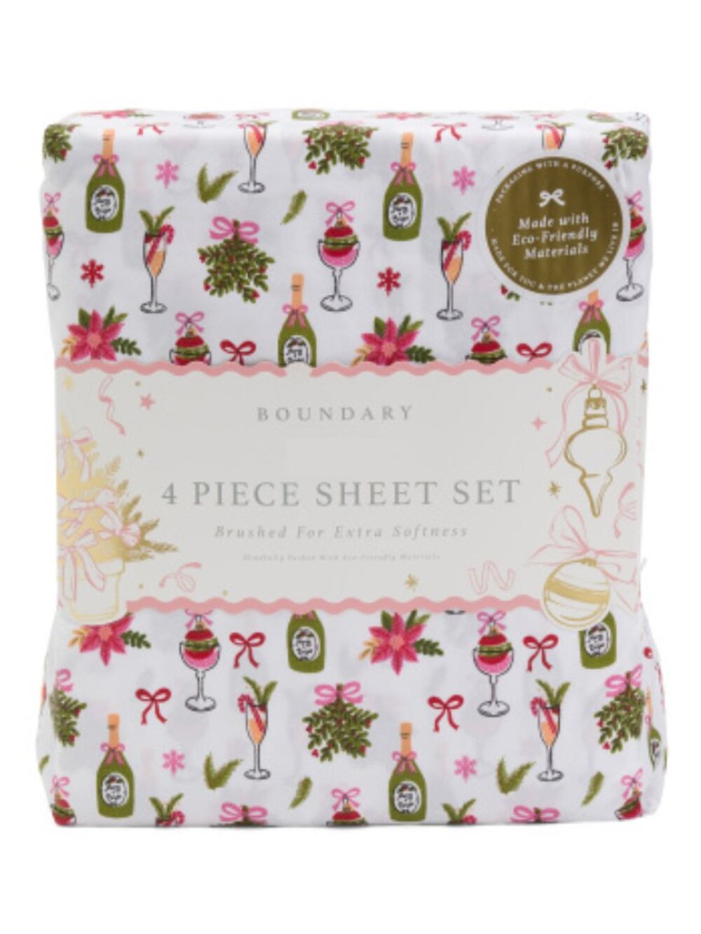 NWT Boundary Christmas Winter 4 Piece Sheet Set Full